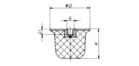 SILENTBLOK D125x90/M16x16, KE125x90