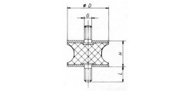 SILENTBLOK D10x10/M4x10, AT10x10