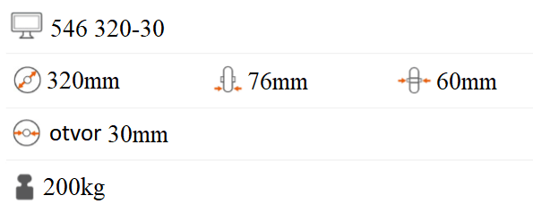 Oceľové koliesko 300x55 mm