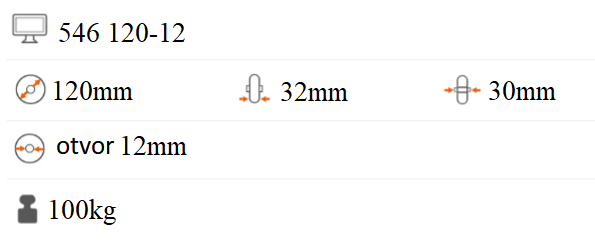 Koliesko oceľové 120x32 mm